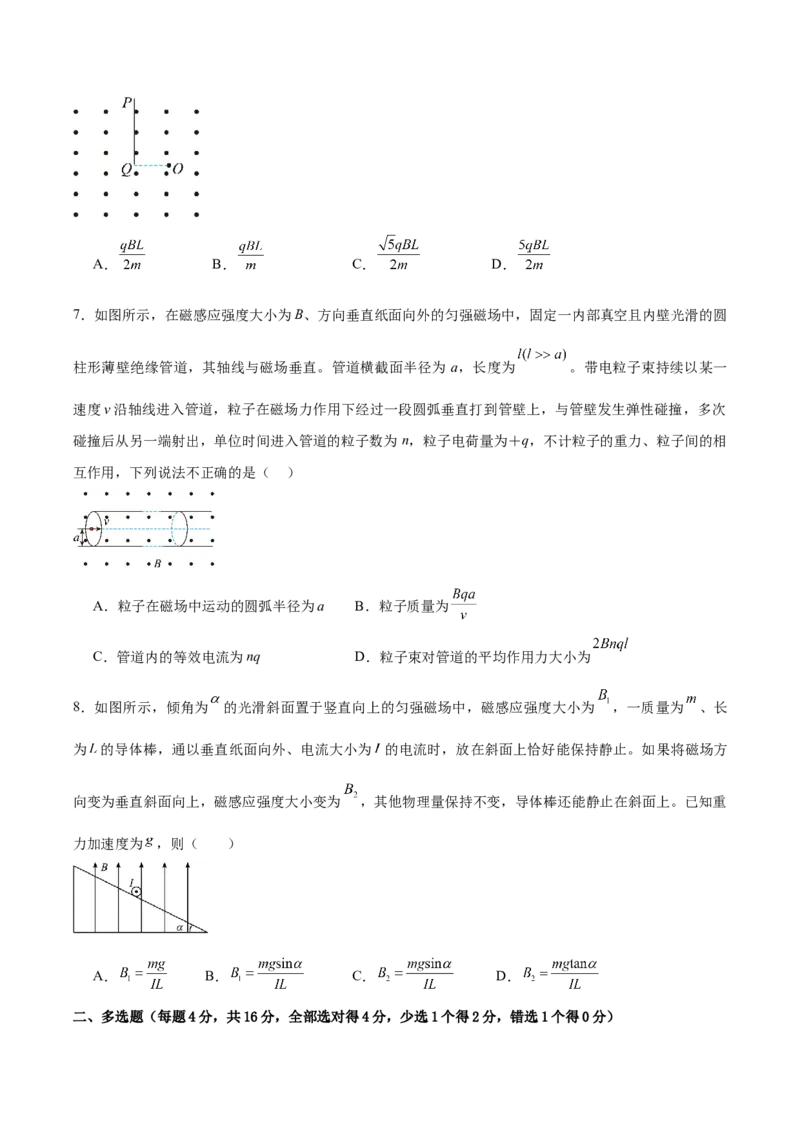 第11章磁场章末检测卷（原卷版）_04高考物理_新高考复习资料_2024新高考复习资料_一轮复习资料_完备战2024年高考物理一轮复习考点帮（新高考专用）
