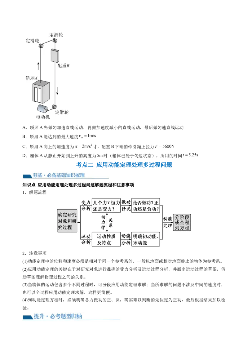 第26讲动能定理及其应用（讲义）（原卷版）_04高考物理_新高考复习资料_2024新高考复习资料_一轮复习资料_2024年高考物理一轮复习讲练测（讲义+练习+课件）（新高考）_讲义+练习