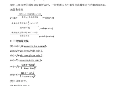 考前回顾　回顾3　三角函数、三角恒等变换与解三角形淘宝店：红太阳资料库_02高考数学_2025年新高考资料_二轮复习_2025年高考数学大二轮_考前回顾