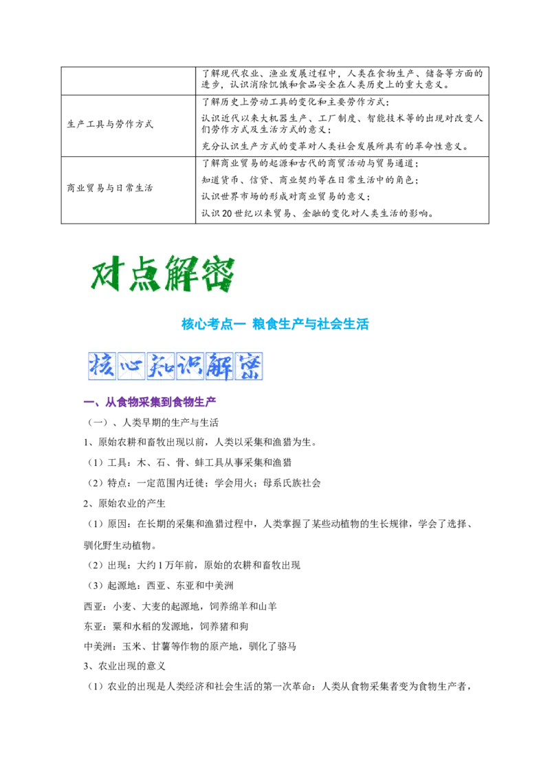 解密14选择性必修二：经济与社会生活（复习讲义）-高频考点解密2023年高考历史二轮复习讲义+分层训练_07高考历史_新高考复习资料_2023年新高考复习资料