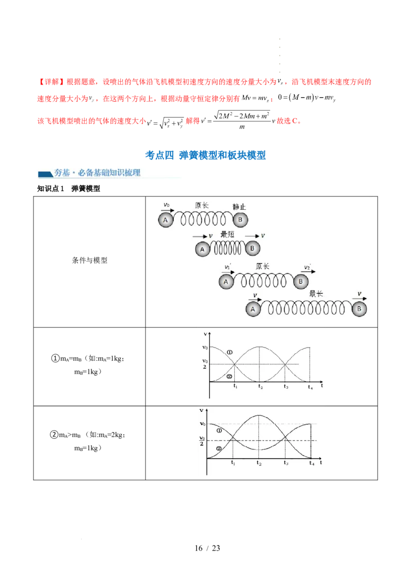 第31讲动量守恒定律及其应用（讲义）（解析版）_04高考物理_新高考复习资料_2024新高考复习资料_一轮复习资料_2024年高考物理一轮复习讲练测（讲义+练习+课件）（新高考）_讲义+练习