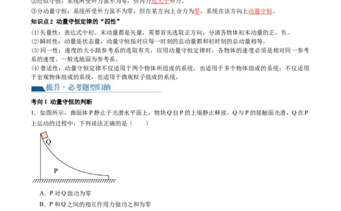 第31讲动量守恒定律及其应用（讲义）（解析版）_04高考物理_新高考复习资料_2024新高考复习资料_一轮复习资料_2024年高考物理一轮复习讲练测（讲义+练习+课件）（新高考）_讲义+练习