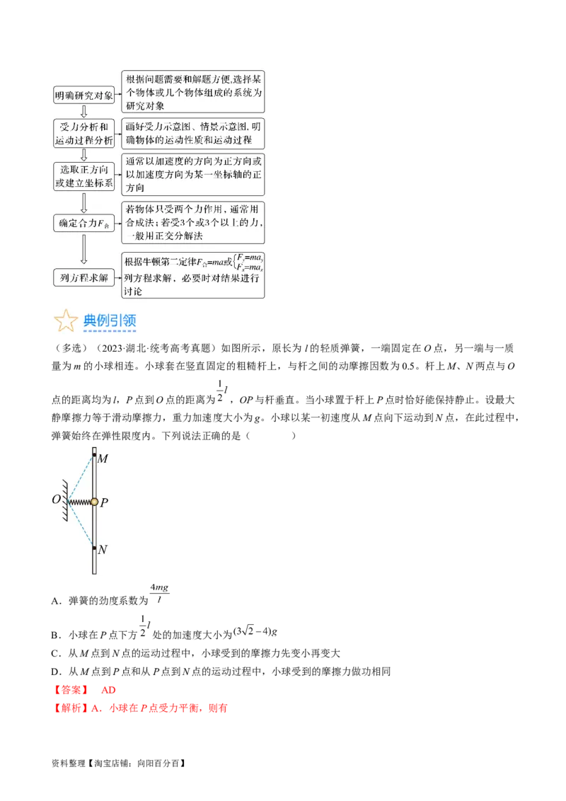 考点11牛顿第二定律的应用（解析版）_04高考物理_通用版（老高考）复习资料_2024年复习资料_完备战2024年高考物理一轮复习考点帮（全国通用）_答案解析版