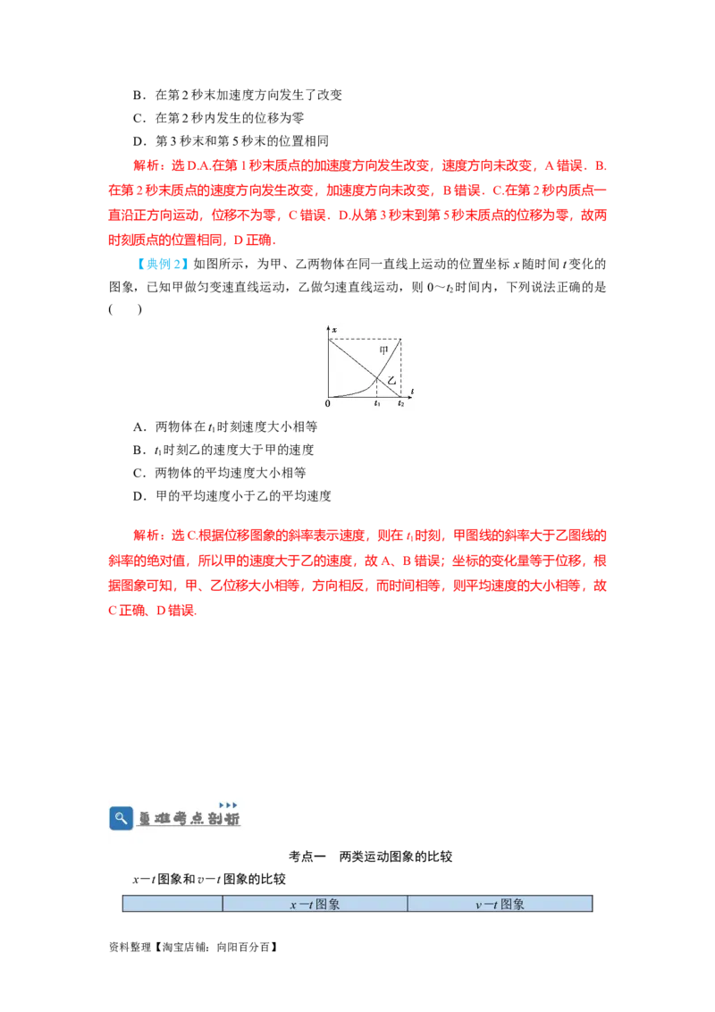 第3讲运动图象　追及和相遇问题（解析版）_04高考物理_新高考复习资料_2024新高考复习资料_一轮复习资料_完划重点2024年高考一轮复习精细讲义