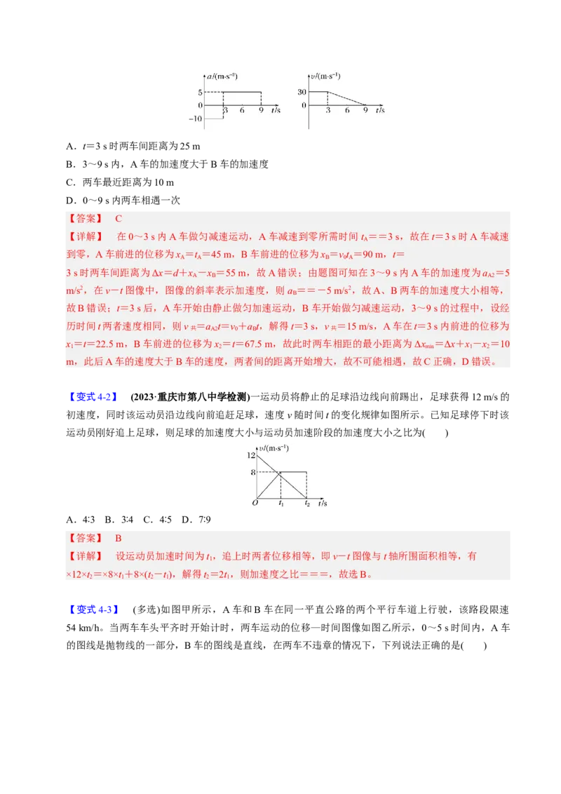 第03讲运动学图像问题四大题型（举一反三）（解析版）_04高考物理_2025年新高考资料_二轮复习_备战2025年高考物理举一反三系列（新高考通用）3406669