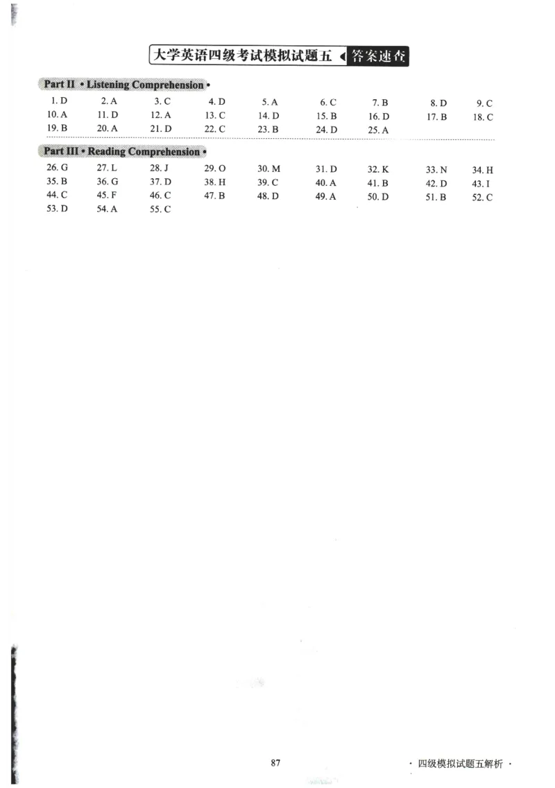 版本二四级模拟卷解析全5套（带书签）_02.四六级真题+模拟题（0128）_四级模拟卷全10套(0128)_版本二四级模拟卷