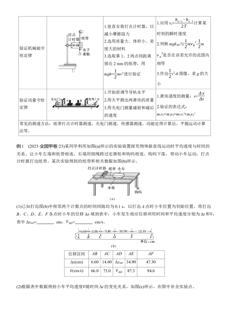 第一篇　专题六　第16讲　力学实验_04高考物理_2025年新高考资料_二轮复习_2025年高考物理大二轮_2025物理二轮专题复习学生用书Word版文档_大二轮专题复习讲义_第一篇　专题复习