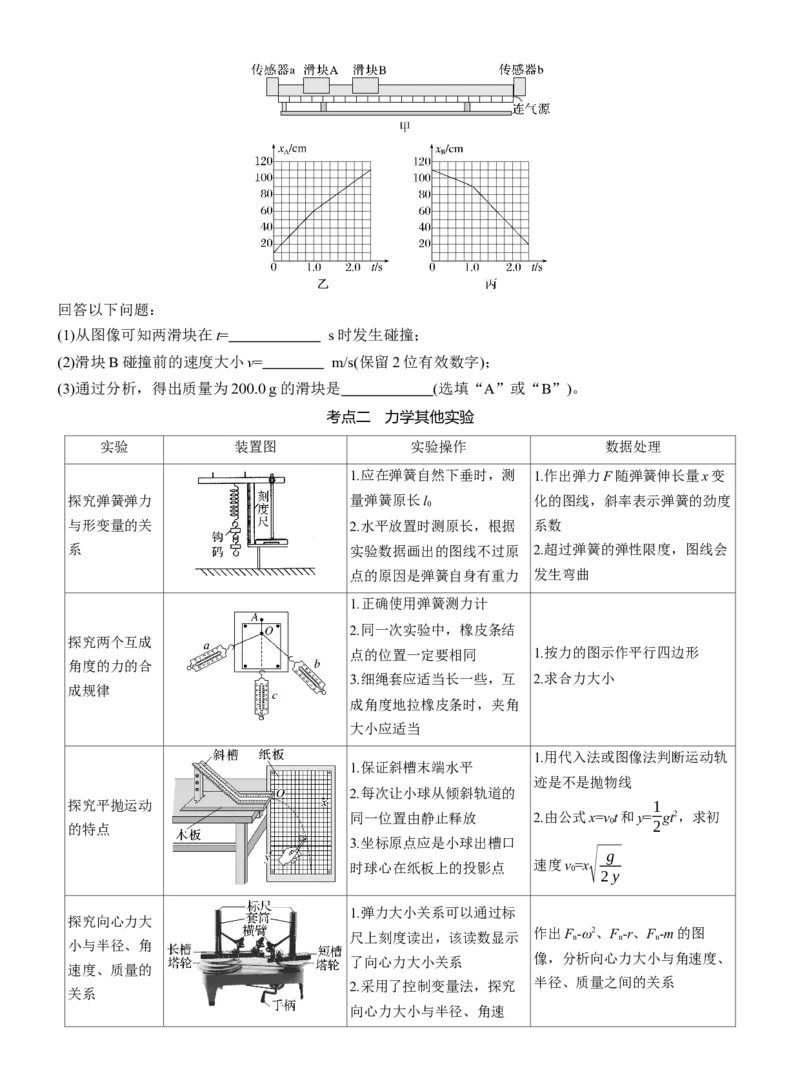第一篇　专题六　第16讲　力学实验_04高考物理_2025年新高考资料_二轮复习_2025年高考物理大二轮_2025物理二轮专题复习学生用书Word版文档_大二轮专题复习讲义_第一篇　专题复习