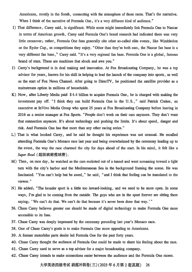 英语四级刷题冲刺卷2022.6～2023.12_最新更新，视频都在这_2026、6月四级速转存易和谐_讲义_就这样过英语四级真题+模拟