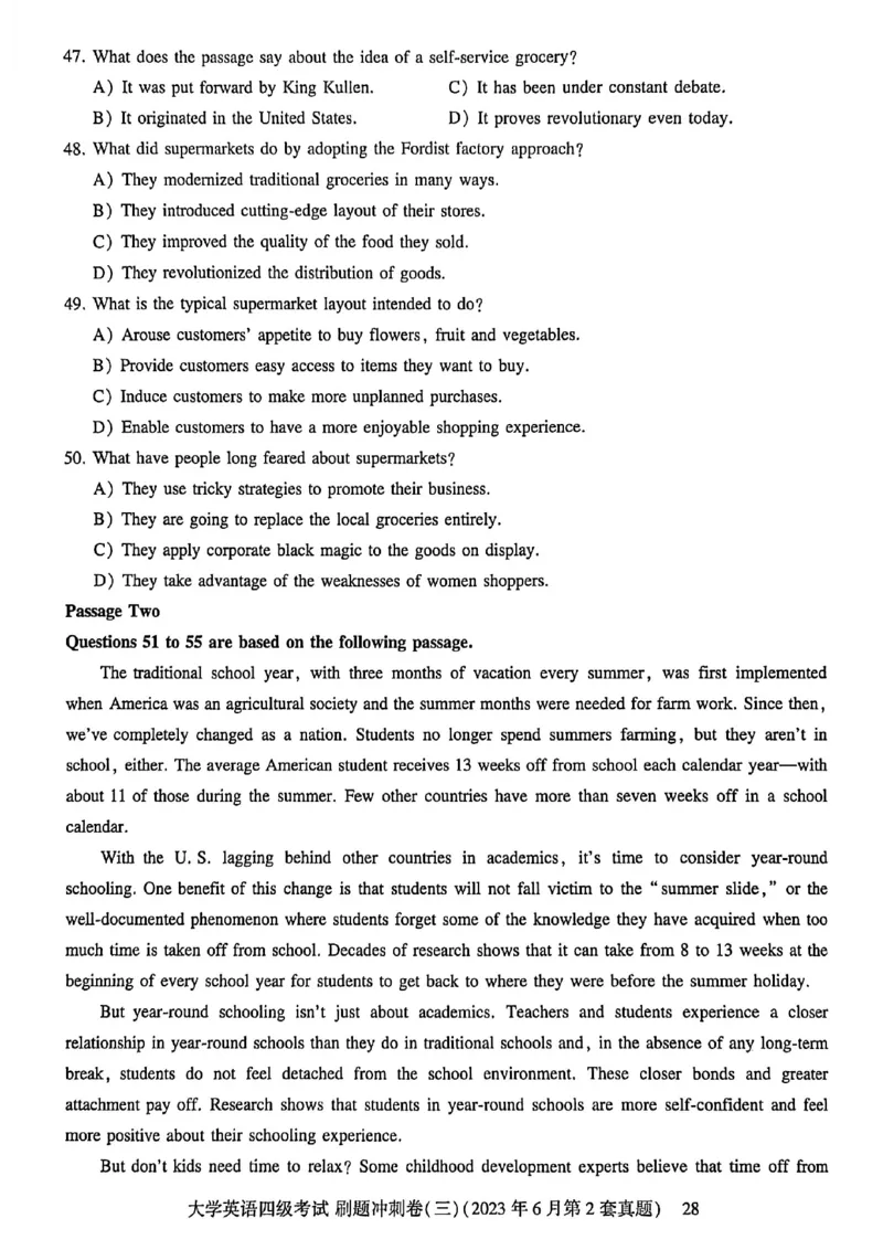 英语四级刷题冲刺卷2022.6～2023.12_最新更新，视频都在这_2026、6月四级速转存易和谐_讲义_就这样过英语四级真题+模拟