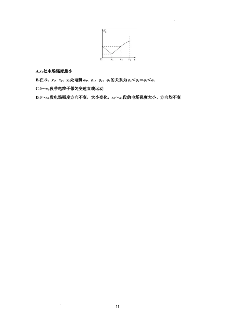 知识点66：静电场中的图象问题（提高原卷版）_04高考物理_新高考复习资料_2024新高考复习资料_一轮复习资料_提高版2024届高考物理一轮复习讲义及对应练习