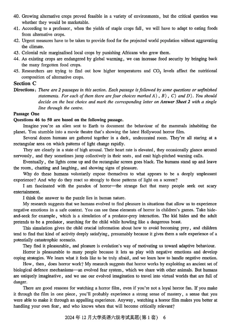 2024年12月六级三套真题带答案解析_最新更新，视频都在这_2026，6月六级速转存易和谐_讲义_就这样过英语六级真题+模拟