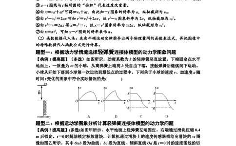 知识点16：轻弹簧连接体模型的动力学问题（提高原卷版）_04高考物理_新高考复习资料_2024新高考复习资料_一轮复习资料_提高版2024届高考物理一轮复习讲义及对应练习