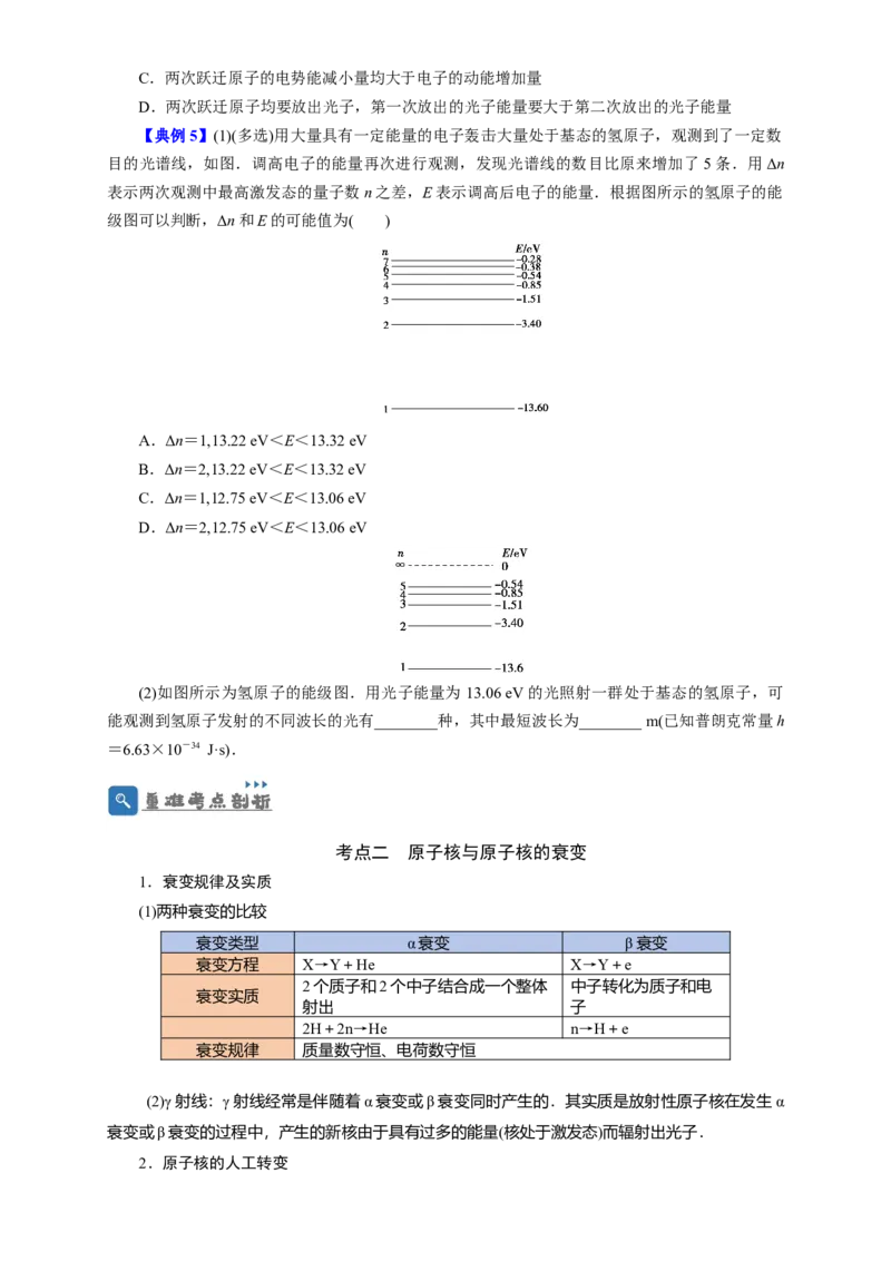 第56讲原子和原子核（原卷版）_04高考物理_新高考复习资料_2024新高考复习资料_一轮复习资料_完划重点2024年高考一轮复习精细讲义