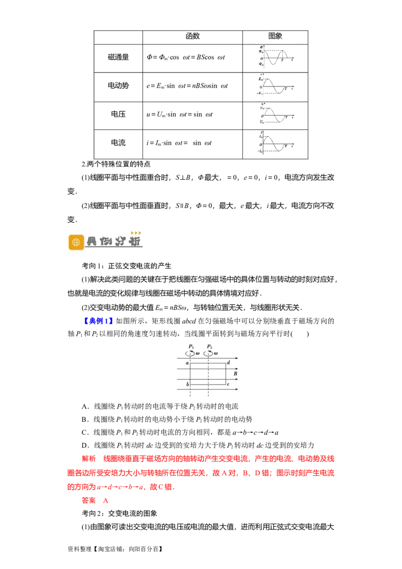 第45讲交变电流的产生及描述（解析版）_04高考物理_新高考复习资料_2024新高考复习资料_一轮复习资料_完划重点2024年高考一轮复习精细讲义