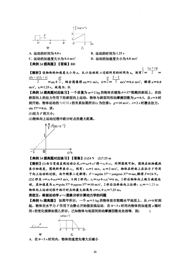 知识点13：单个物体模型的动力学问题（提高解析版）_04高考物理_新高考复习资料_2024新高考复习资料_一轮复习资料_提高版2024届高考物理一轮复习讲义及对应练习