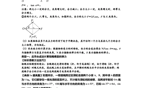 知识点6：弹力（提高原卷版）_04高考物理_新高考复习资料_2024新高考复习资料_一轮复习资料_提高版2024届高考物理一轮复习讲义及对应练习_知识点6：弹力提高版
