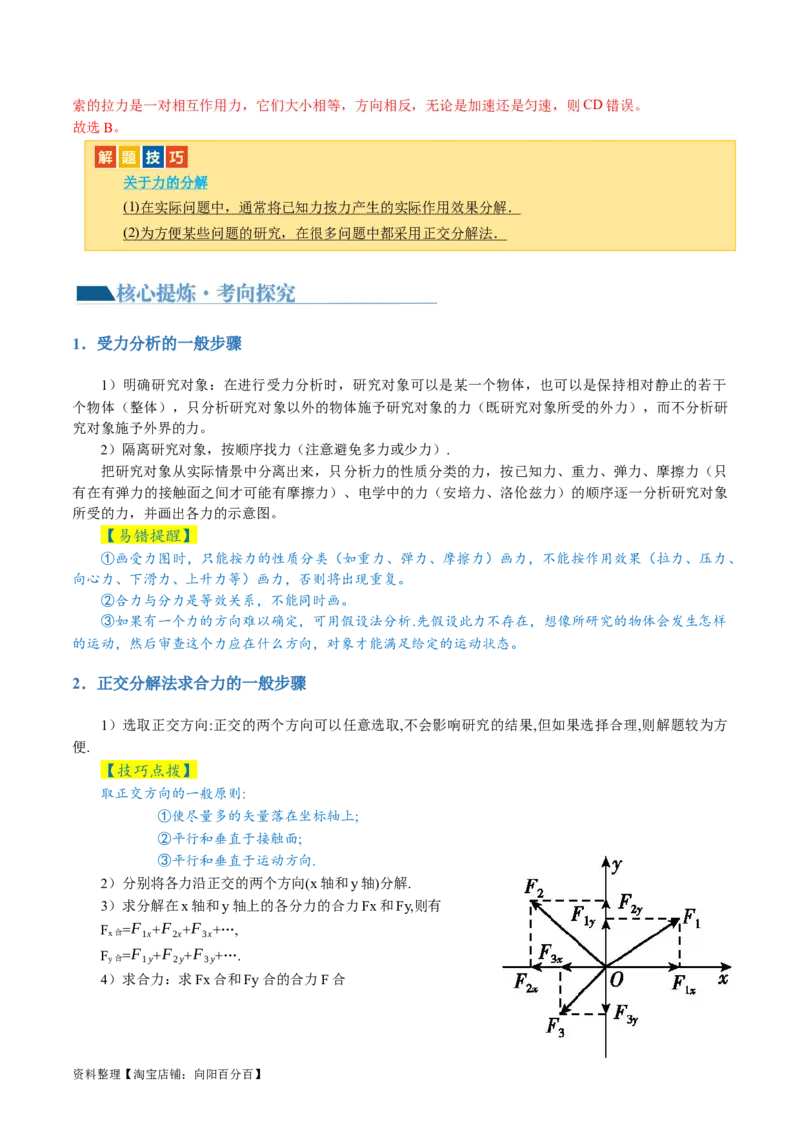 第01讲力与物体的平衡（讲义）（解析版）_04高考物理_新高考复习资料_2024新高考复习资料_二轮复习资料_2024年高考物理二轮复习讲练测（新教材新高考）_配套讲义（原卷版+解析版）