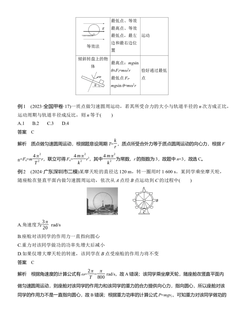 第一篇　专题一　第4讲　圆周运动　天体的运动_04高考物理_2025年新高考资料_二轮复习_2025年高考物理大二轮_2025物理二轮专题复习教师用书Word版文档_第一篇　专题复习
