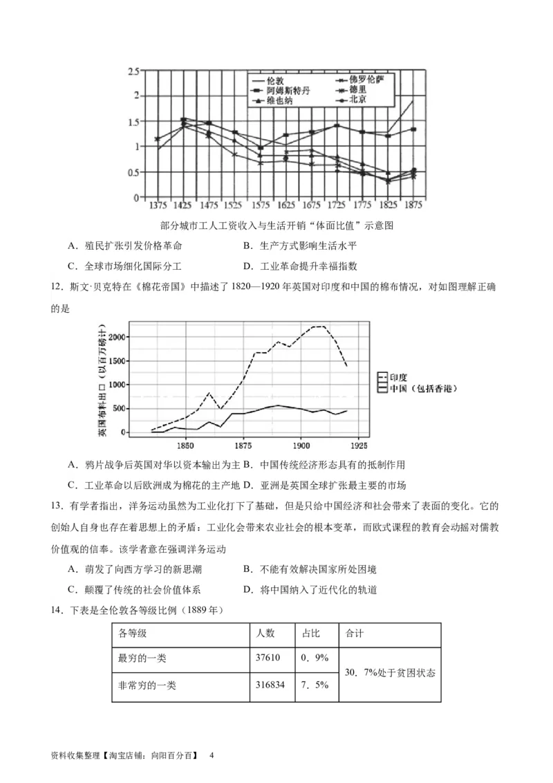 考点巩固卷27生产工具与劳作方式（原卷版）_07高考历史_新高考复习资料_2024年新高考复习资料_一轮复习资料_完2024年高考历史一轮复习考点通关卷（新高考通用）_考点巩固卷