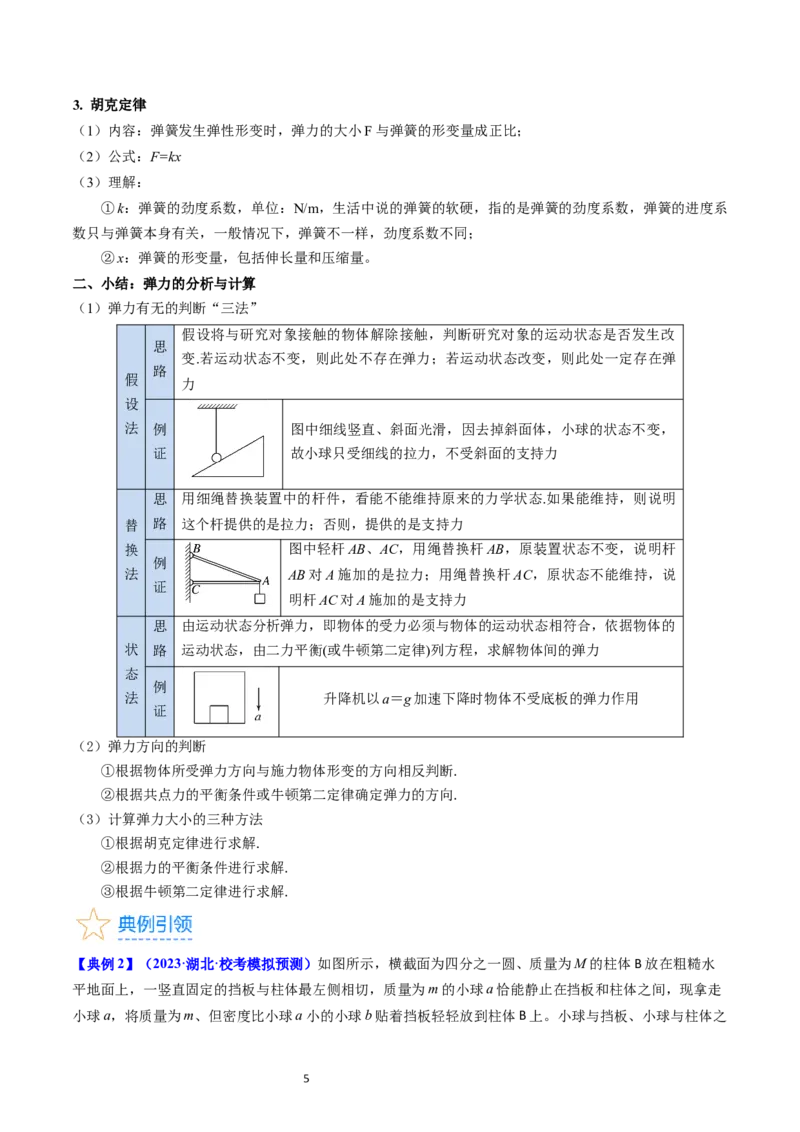 考点05重力弹力摩擦力（核心考点精讲精练）-备战2024年高考物理一轮复习考点帮（新高考专用）（原卷版）_04高考物理_新高考复习资料_2024新高考复习资料_一轮复习资料