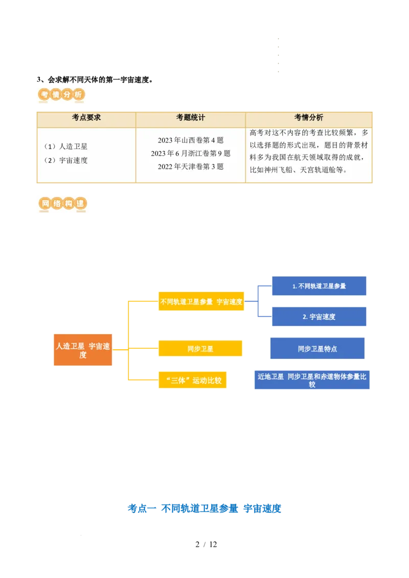 第23讲人造卫星宇宙速度（讲义）（解析版）_04高考物理_新高考复习资料_2024新高考复习资料_一轮复习资料_2024年高考物理一轮复习讲练测（讲义+练习+课件）（新高考）_讲义+练习