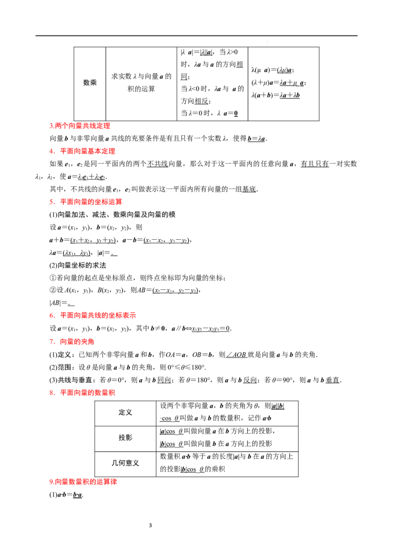 考点11平面向量及其应用（20种题型6个易错考点）（原卷版）_02高考数学_新高考复习资料_2024年新高考资料_一轮复习资料_一轮复习讲义2024年高考数学复习全程规划（新高考）