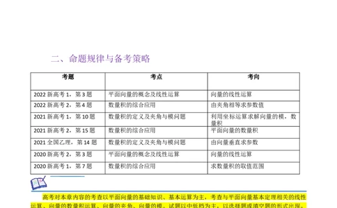 考点11平面向量及其应用（20种题型6个易错考点）（原卷版）_02高考数学_新高考复习资料_2024年新高考资料_一轮复习资料_一轮复习讲义2024年高考数学复习全程规划（新高考）