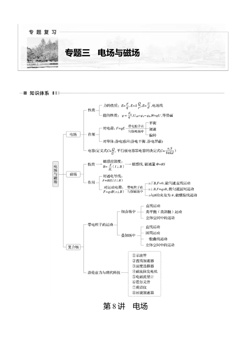 第一篇　专题三　第8讲　电场_04高考物理_2025年新高考资料_二轮复习_2025年高考物理大二轮_2025物理二轮专题复习教师用书Word版文档_第一篇　专题复习