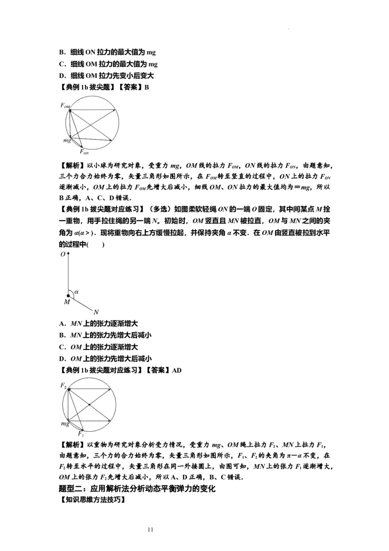 知识点6：弹力（拔尖原卷版）_04高考物理_新高考复习资料_2024新高考复习资料_一轮复习资料_拔尖版2024届高考物理一轮复习讲义及对应练习_知识点6：弹力拔尖版