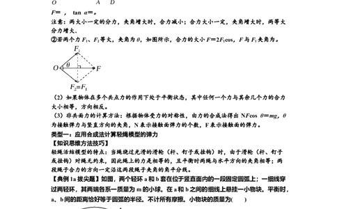 知识点6：弹力（拔尖原卷版）_04高考物理_新高考复习资料_2024新高考复习资料_一轮复习资料_拔尖版2024届高考物理一轮复习讲义及对应练习_知识点6：弹力拔尖版