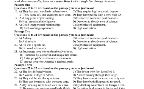 2013年6月六级考试真题（一）_02.四六级真题+模拟题（0128）_六级真题+音频+解析(0128)_02.2013&mdash;2015六级旧题型_2013年06月六级