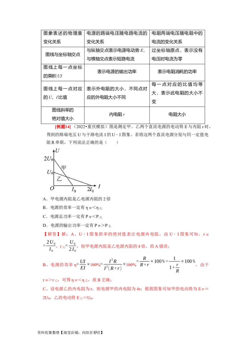 第20讲　电路闭合电路欧姆定律（解析版）_04高考物理_通用版（老高考）复习资料_2024年复习资料_完2024年高考物理一轮考点复习精讲精练（全国通用）