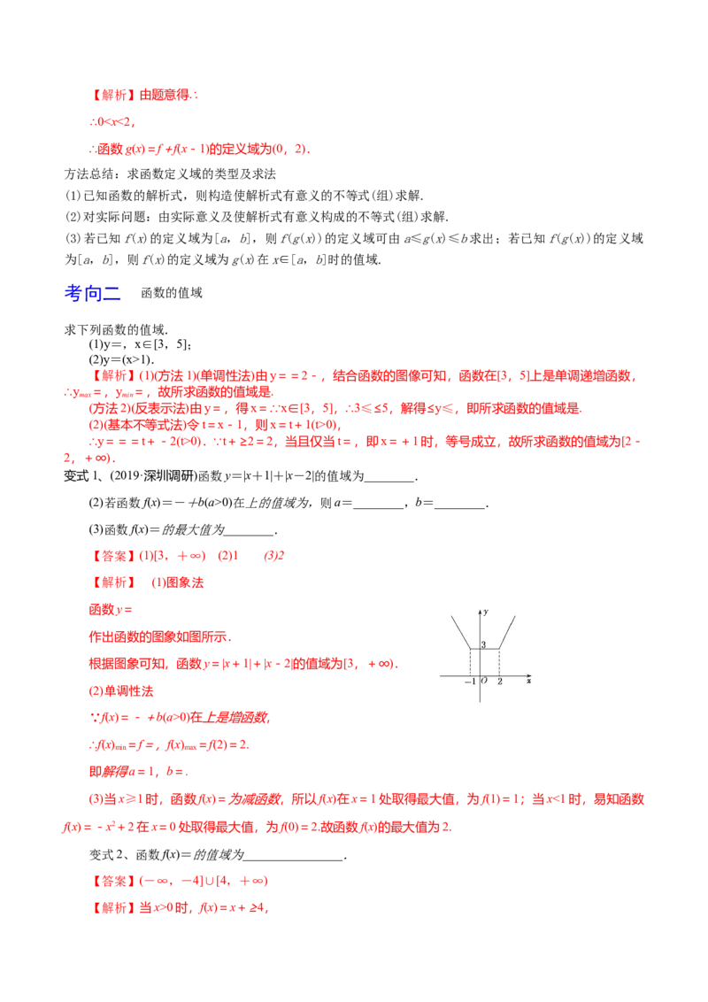 考点09函数的定义域与值域（解析版）_02高考数学_新高考复习资料_2022年新高考资料_备战2022年高考数学一轮复习考点帮（新高考地区专用）8.2更新