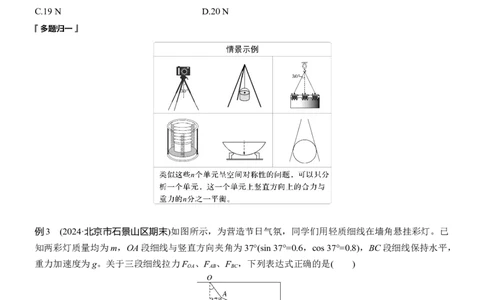 第一篇　专题一　第1讲　力与物体的平衡_04高考物理_2025年新高考资料_二轮复习_2025年高考物理大二轮_2025物理二轮专题复习学生用书Word版文档_大二轮专题复习讲义