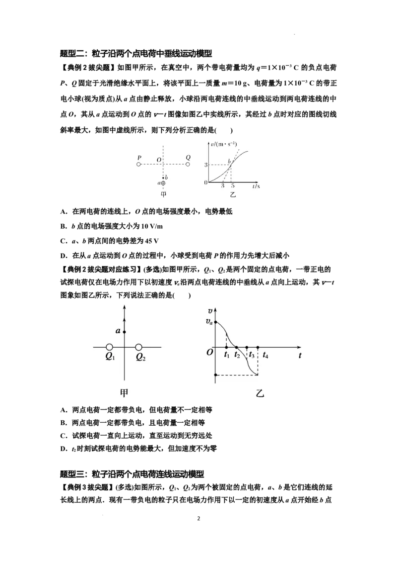 知识点66：静电场中的图象问题（拔尖原卷版）_04高考物理_新高考复习资料_2024新高考复习资料_一轮复习资料_拔尖版2024届高考物理一轮复习讲义及对应练习
