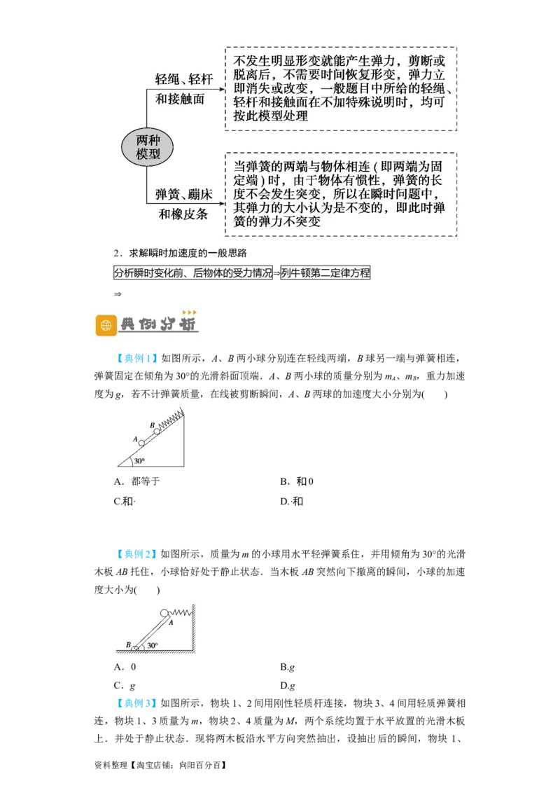第8讲牛顿第二定律　两类动力学问题（原卷版）_04高考物理_新高考复习资料_2024新高考复习资料_一轮复习资料_完划重点2024年高考一轮复习精细讲义