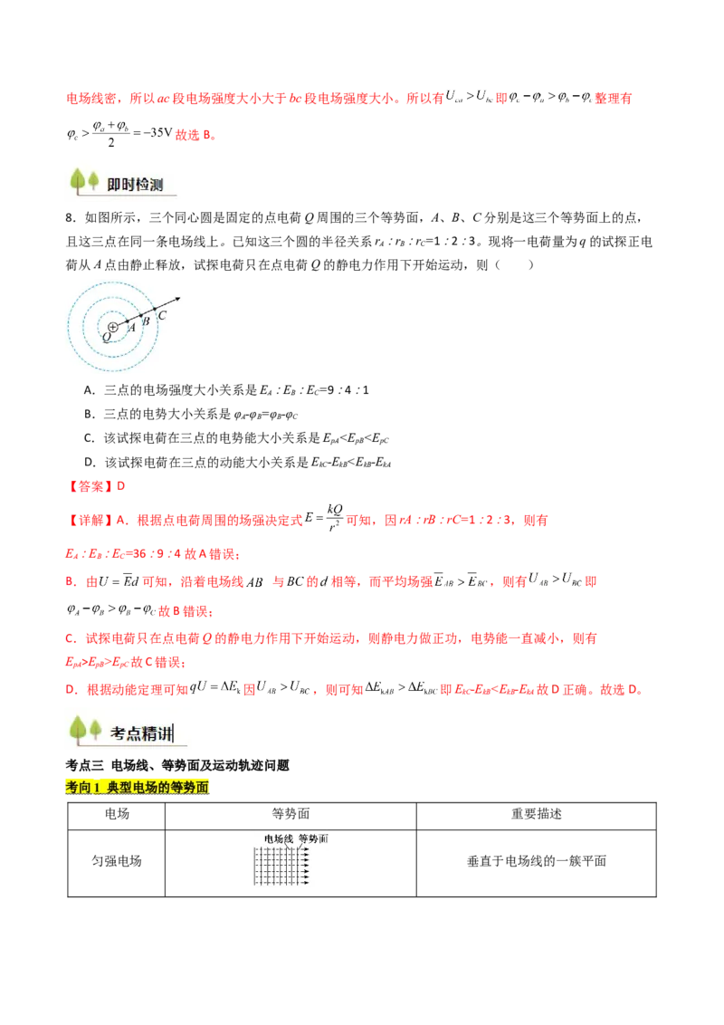 考点33静电能的性质（核心考点精讲精练）（解析版）_04高考物理_2025年新高考资料_一轮复习_备战2025年高考物理一轮复习考点帮（新高考通用）（完结）
