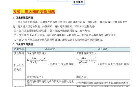 考点20卫星变轨问题多星模型（核心考点精讲精练）-备战2024年高考物理一轮复习考点帮（新高考专用）（解析版）_04高考物理_新高考复习资料_2024新高考复习资料_一轮复习资料