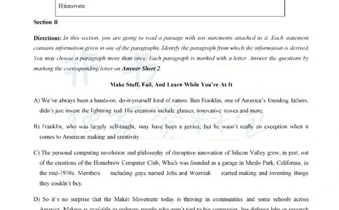 2019年6月大学英语四级考试真题卷3_最新更新，视频都在这_2026、6月四级速转存易和谐_四六级真题+资料包_四级真题_2019年6月CET4