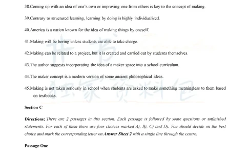 2019年6月大学英语四级考试真题卷3_最新更新，视频都在这_2026、6月四级速转存易和谐_四六级真题+资料包_四级真题_2019年6月CET4