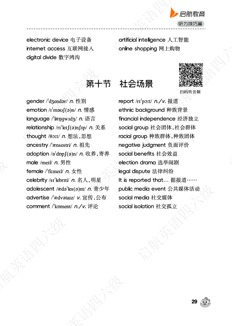 听力场景词（带音频二维码）_最新更新，视频都在这_2026、6月四级速转存易和谐_0、2025年12月四级_01.启航四级全程班马天艺_02.基础夯实