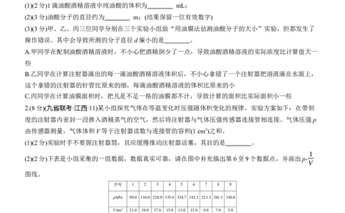 第一篇　专题六　第18练　热学和光学实验_04高考物理_2025年新高考资料_二轮复习_2025年高考物理大二轮_2025物理二轮专题复习学生用书Word版文档_二轮专题强化练+考前特训