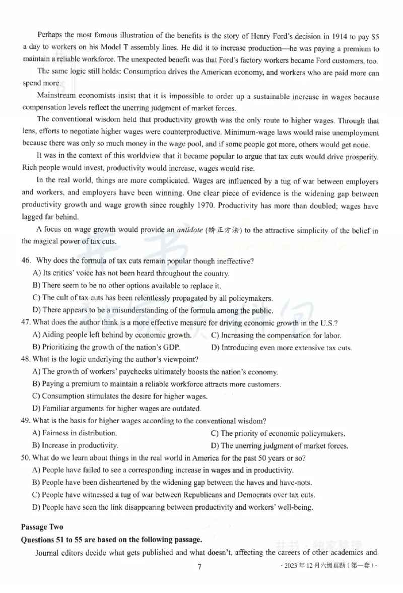 2023.12六级真题第1套_最新更新，视频都在这_2026、6月四级速转存易和谐_四六级真题+资料包_六级真题_2023年12月英语六级真题及答案解析（全三套）