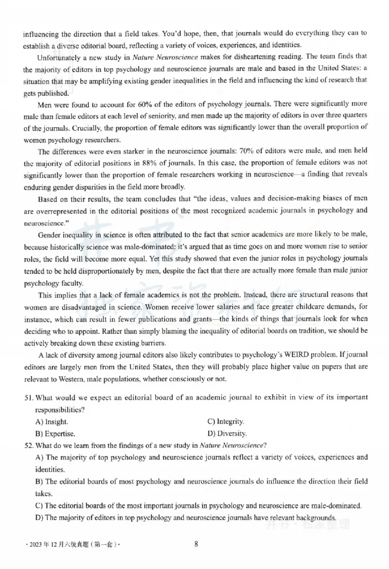 2023.12六级真题第1套_最新更新，视频都在这_2026、6月四级速转存易和谐_四六级真题+资料包_六级真题_2023年12月英语六级真题及答案解析（全三套）