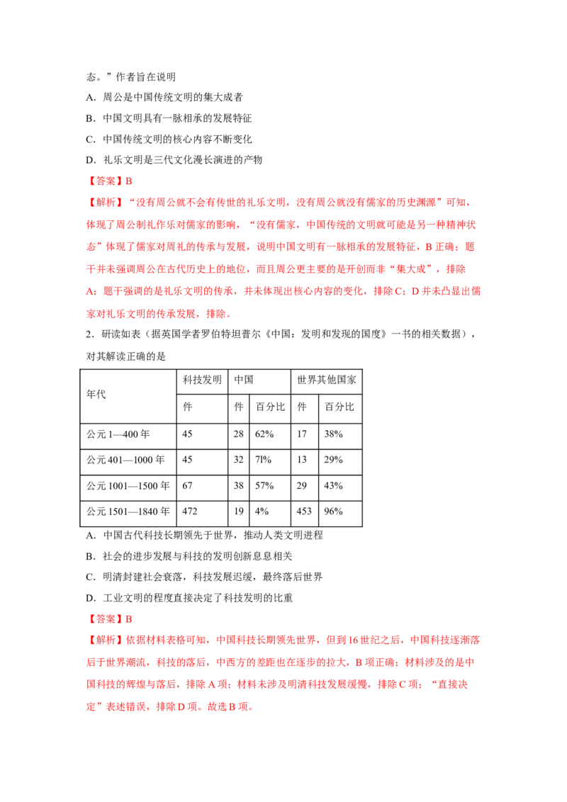 解密18核心素养&mdash;&mdash;家国情怀（复习讲义）-高频考点解密2023年高考历史二轮复习讲义+分层训练_07高考历史_新高考复习资料_2023年新高考复习资料