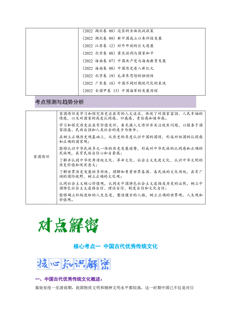 解密18核心素养&mdash;&mdash;家国情怀（复习讲义）-高频考点解密2023年高考历史二轮复习讲义+分层训练_07高考历史_新高考复习资料_2023年新高考复习资料