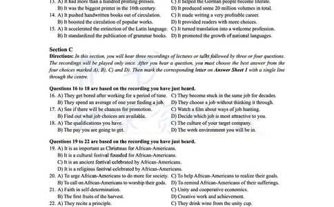 2017年12月大学英语6级真题及解析（卷一）_最新更新，视频都在这_2026、6月四级速转存易和谐_四六级真题+资料包_六级真题_2017年12月六级真题及答案解析（全三套）