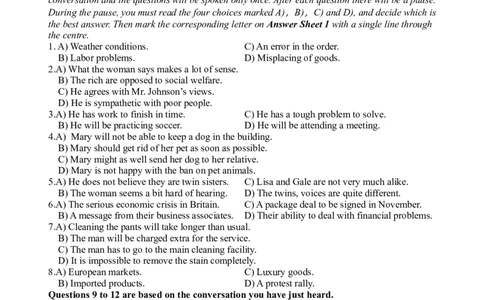 2013年12月六级考试真题（一）_02.四六级真题+模拟题（0128）_六级真题+音频+解析(0128)_02.2013&mdash;2015六级旧题型_2013年12月六级_真题word