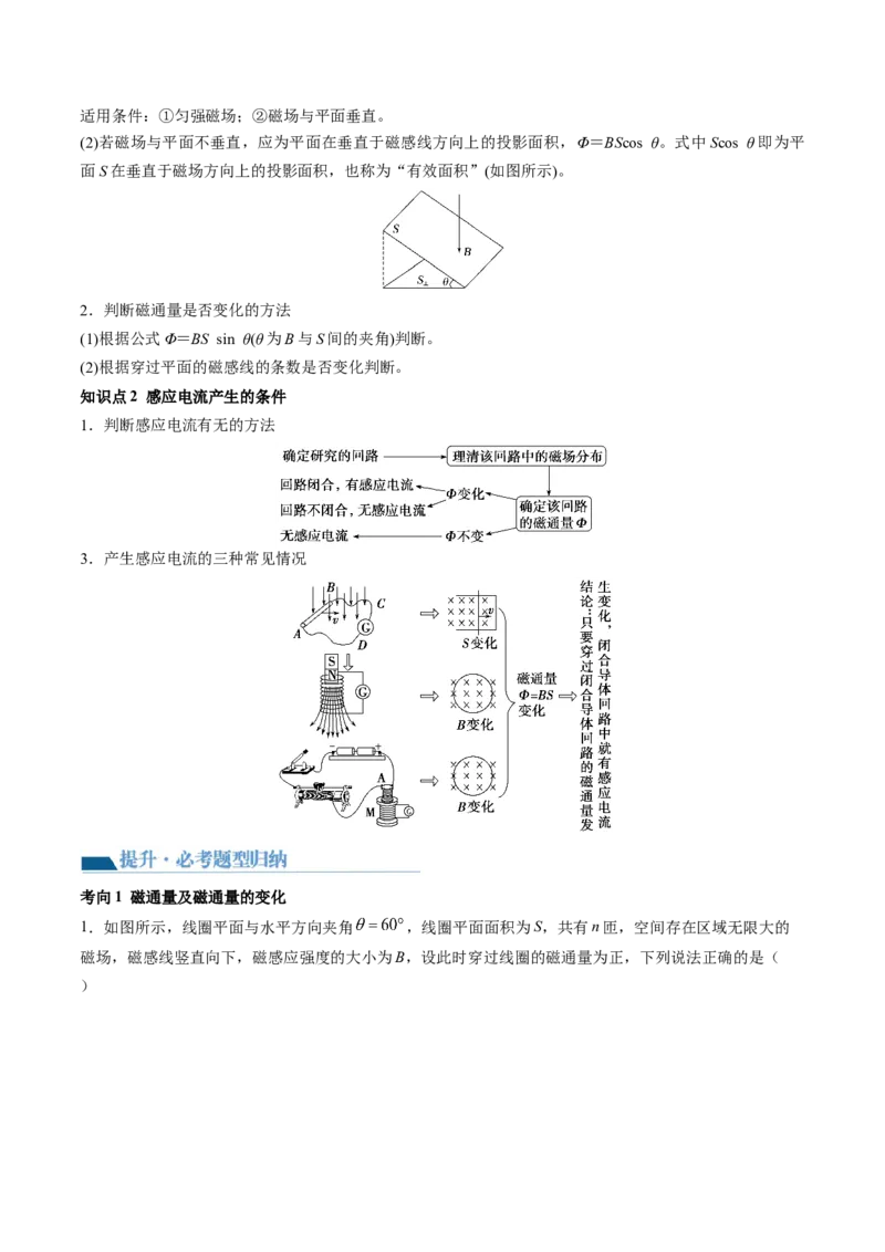 第54讲电磁感应现象楞次定律（讲义）（原卷版）_04高考物理_新高考复习资料_2024新高考复习资料_一轮复习资料_2024年高考物理一轮复习讲练测（讲义+练习+课件）（新高考）_讲义+练习